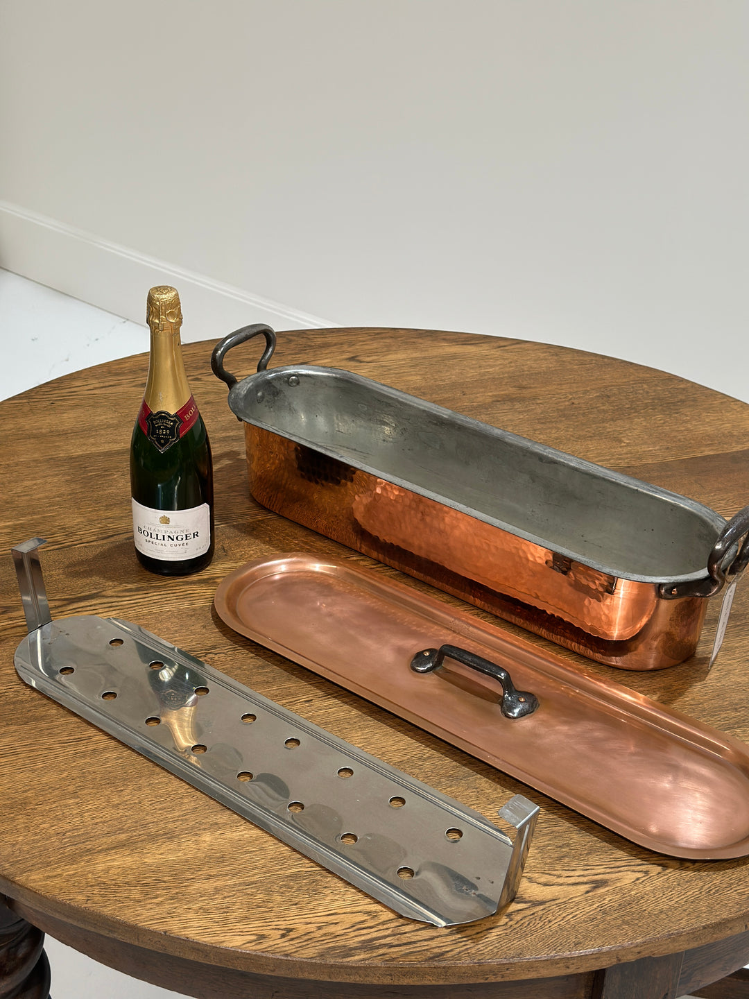 French Copper Fish Kettle
