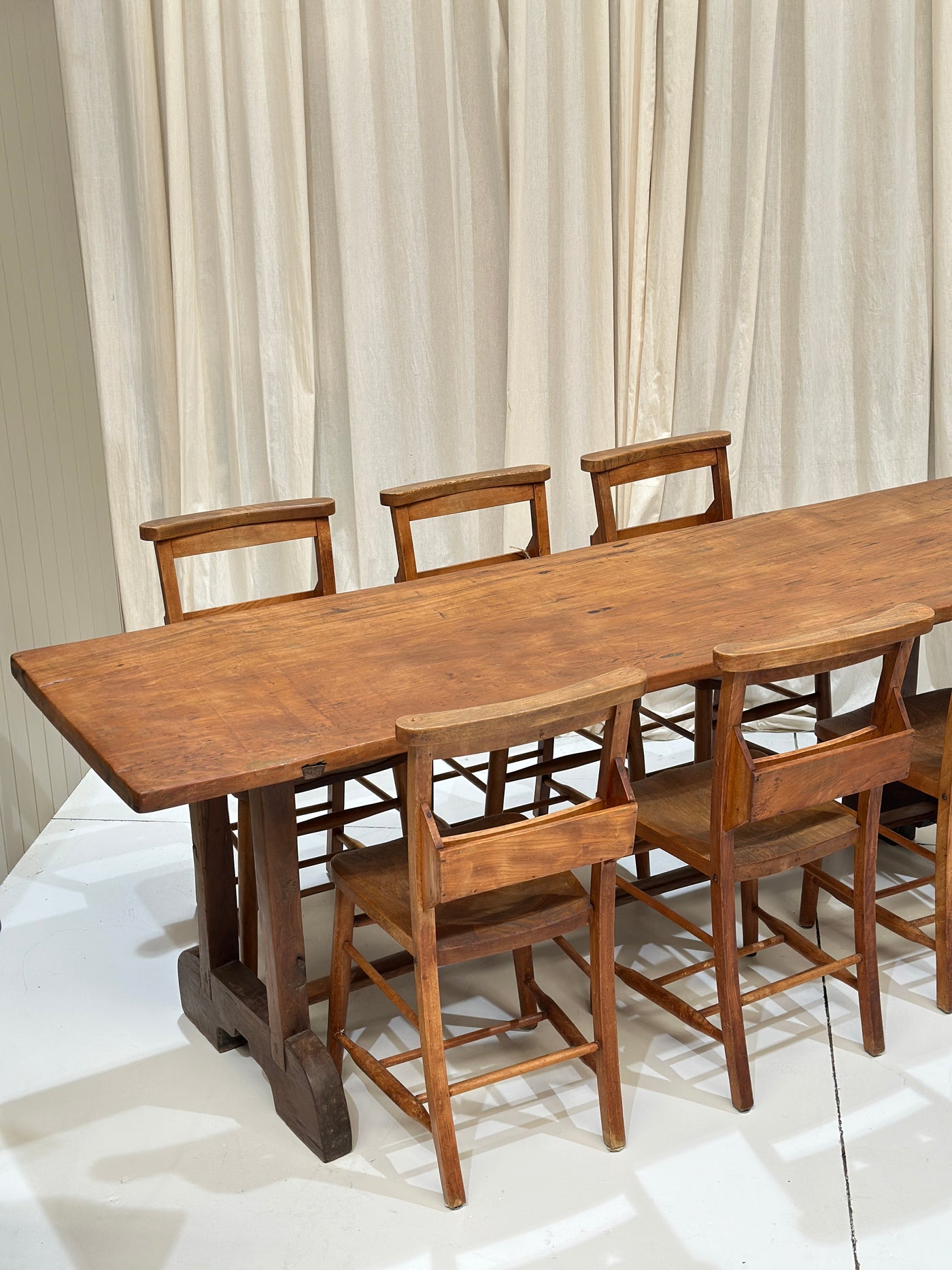 Set 6 Welsh Elm Chapel Chairs
