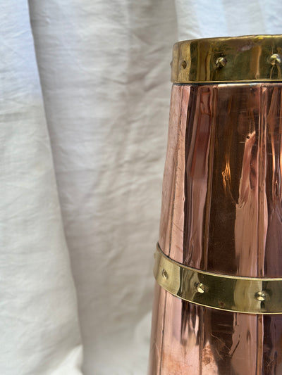 French Copper Stick Stand With Brass Bands