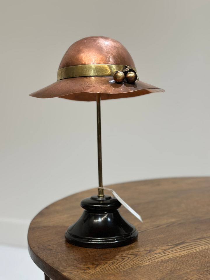 French Copper Hat on Stand