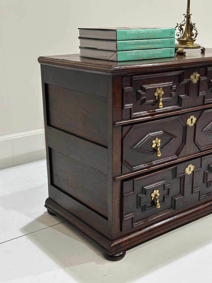 17th English Jacobean Chest Of Drawers