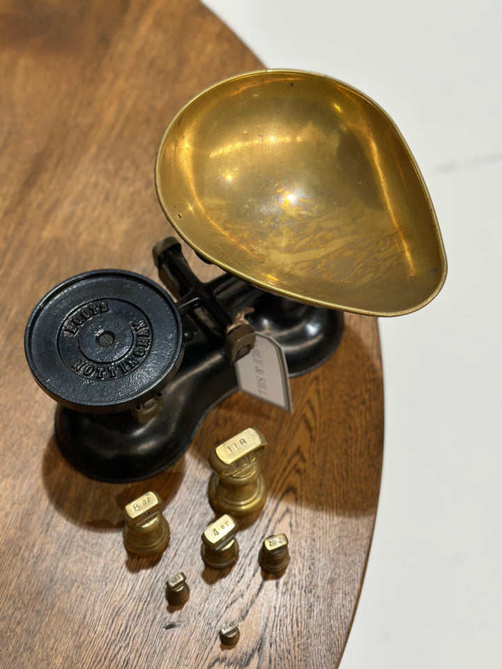 Antique English Scales With Weights