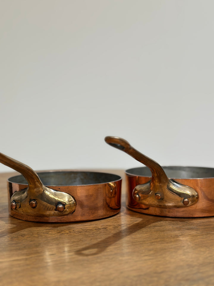Set of 3 Swiss English Copper Pans (E)
