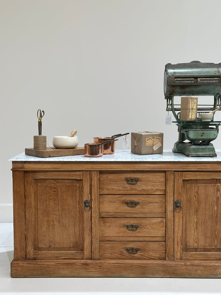 Antique French Buffet with Carrara Marble Top