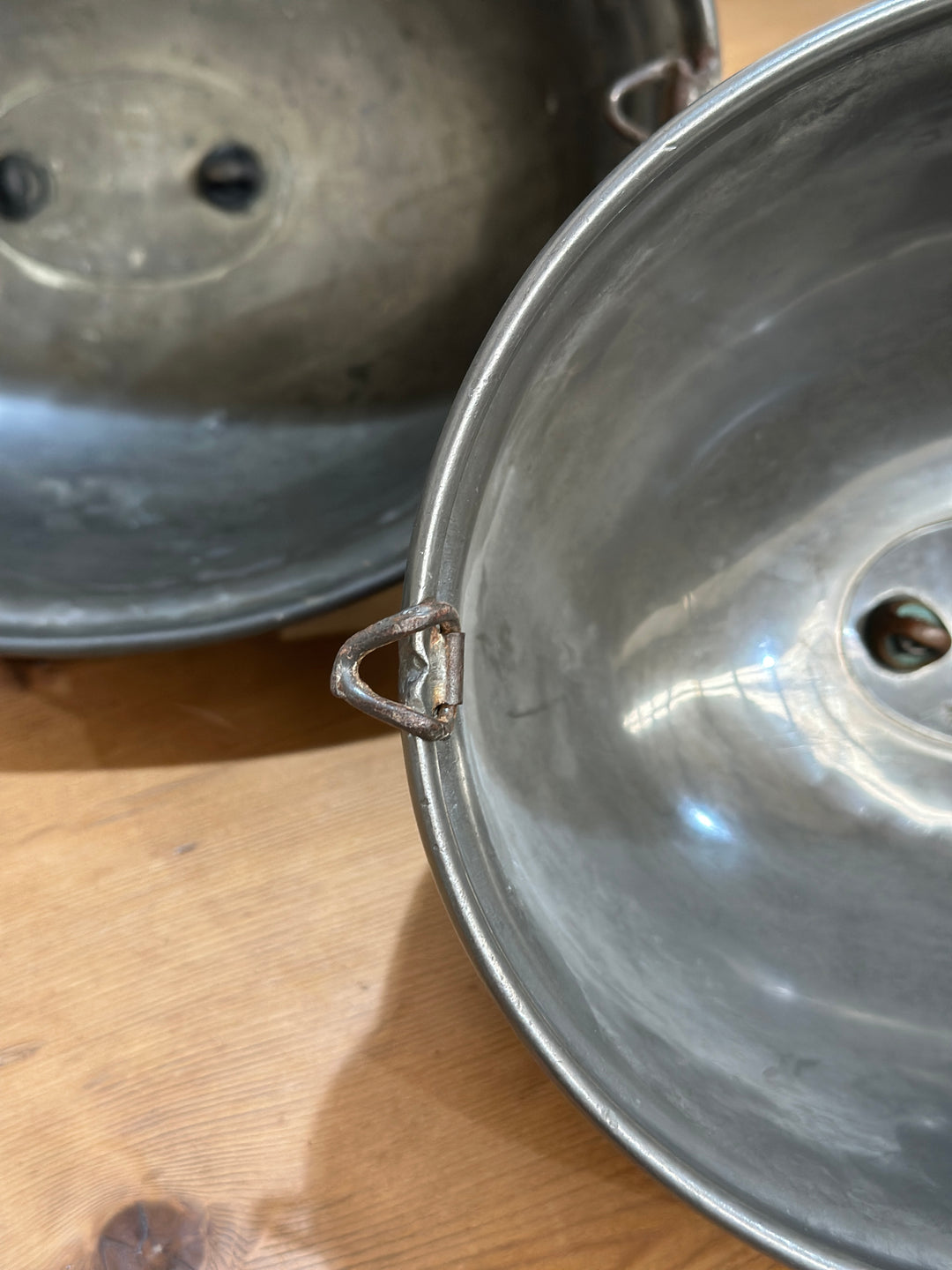 Antique English Pewter Food Domes