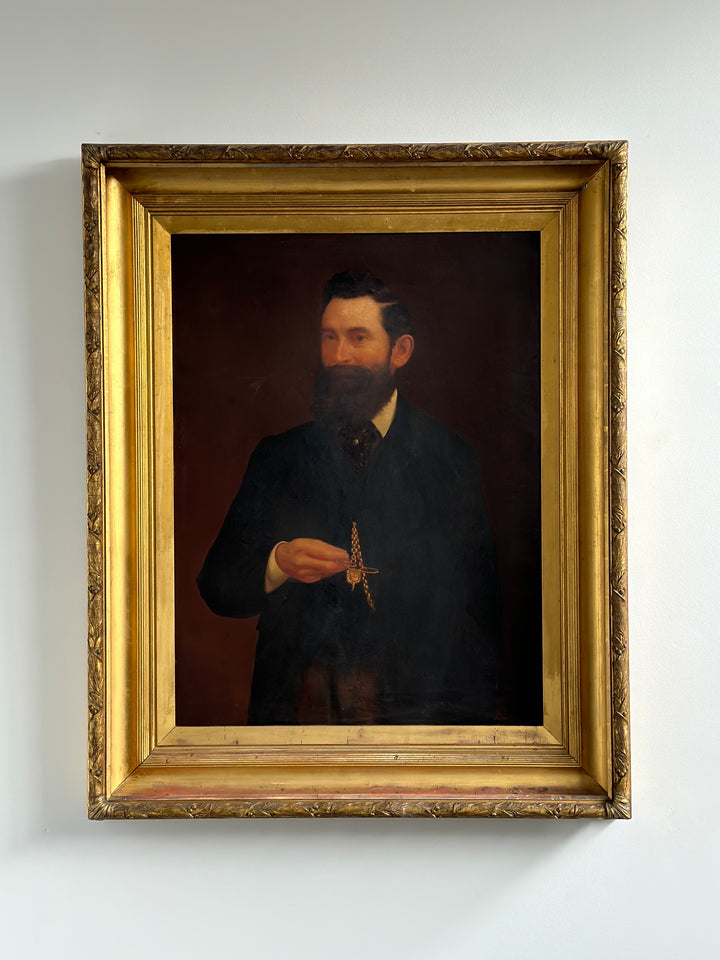 Was $6495 - C19th Oil Portrait Of A Gentleman