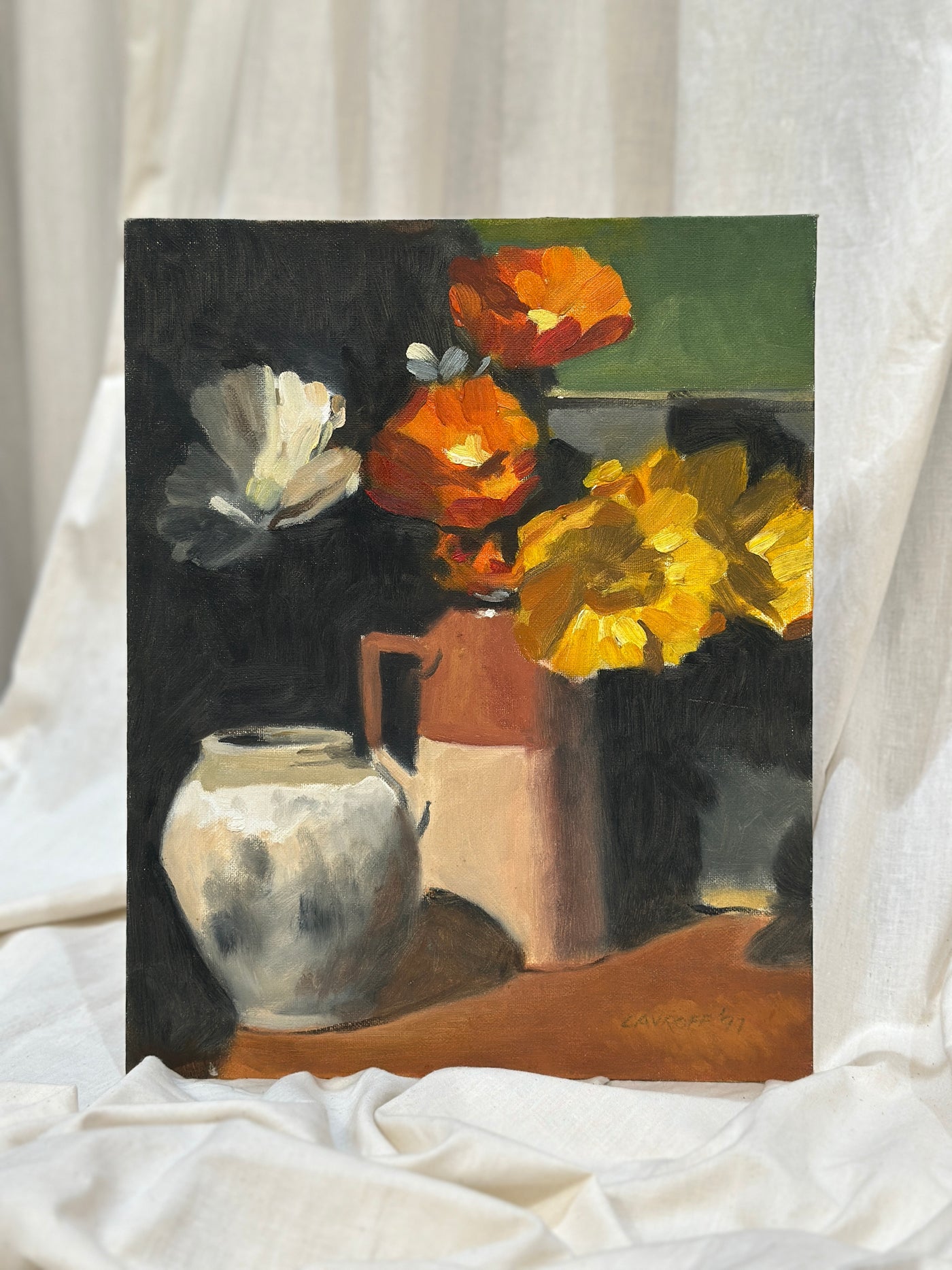 Vintage Still Life Oil Painting