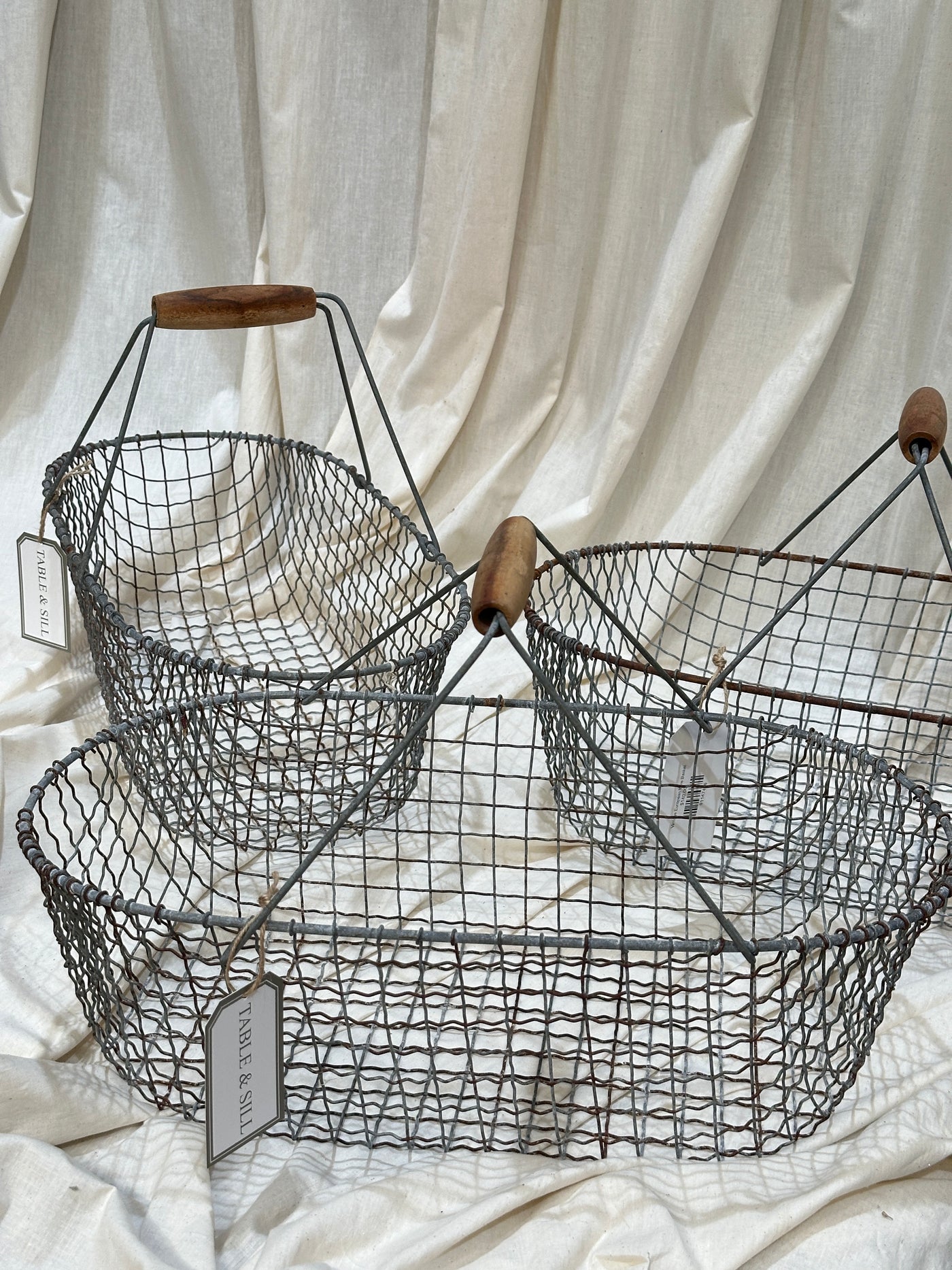 Vintage European Wire Basket