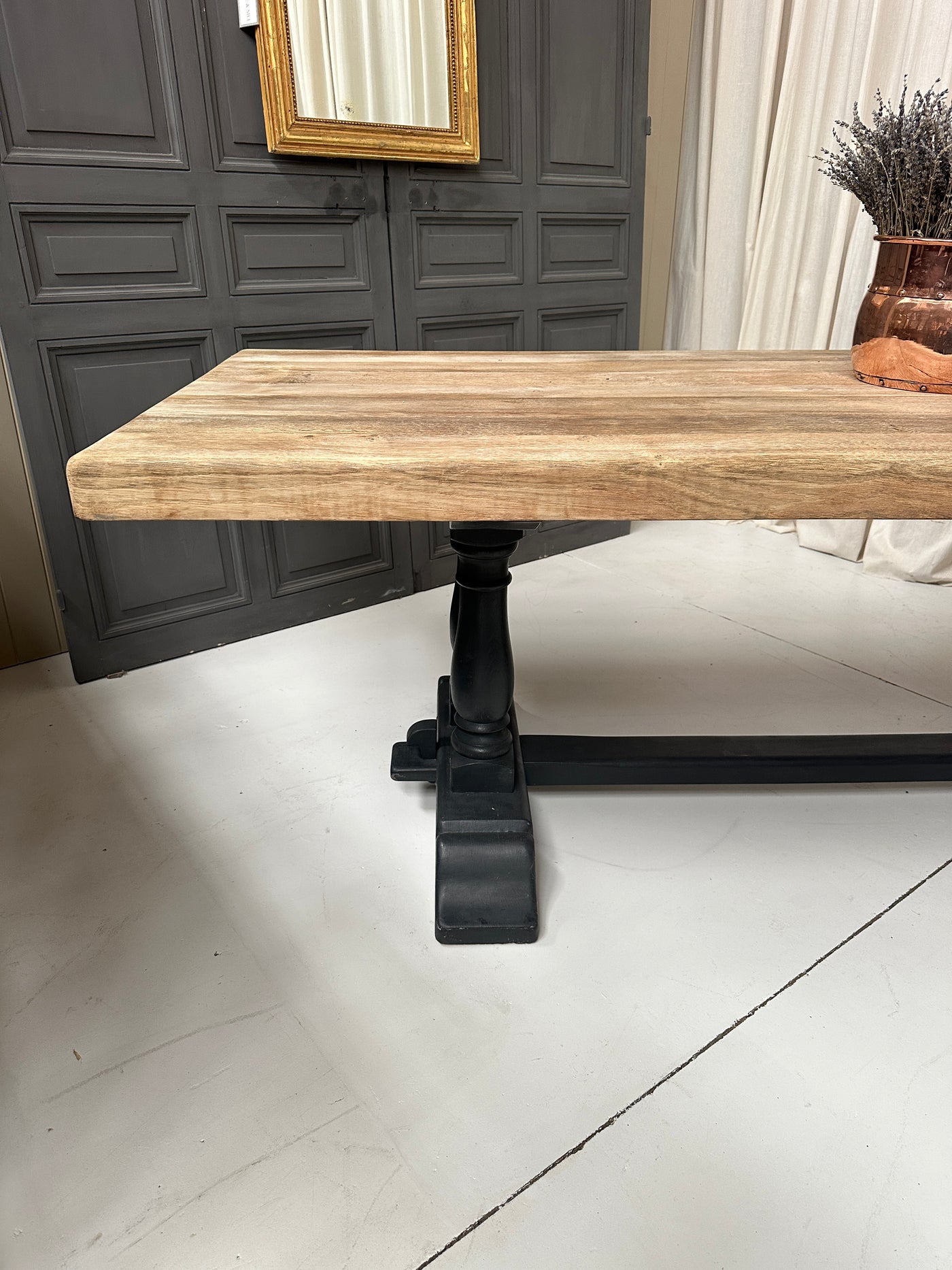 French Oak Pedestal Dining Table