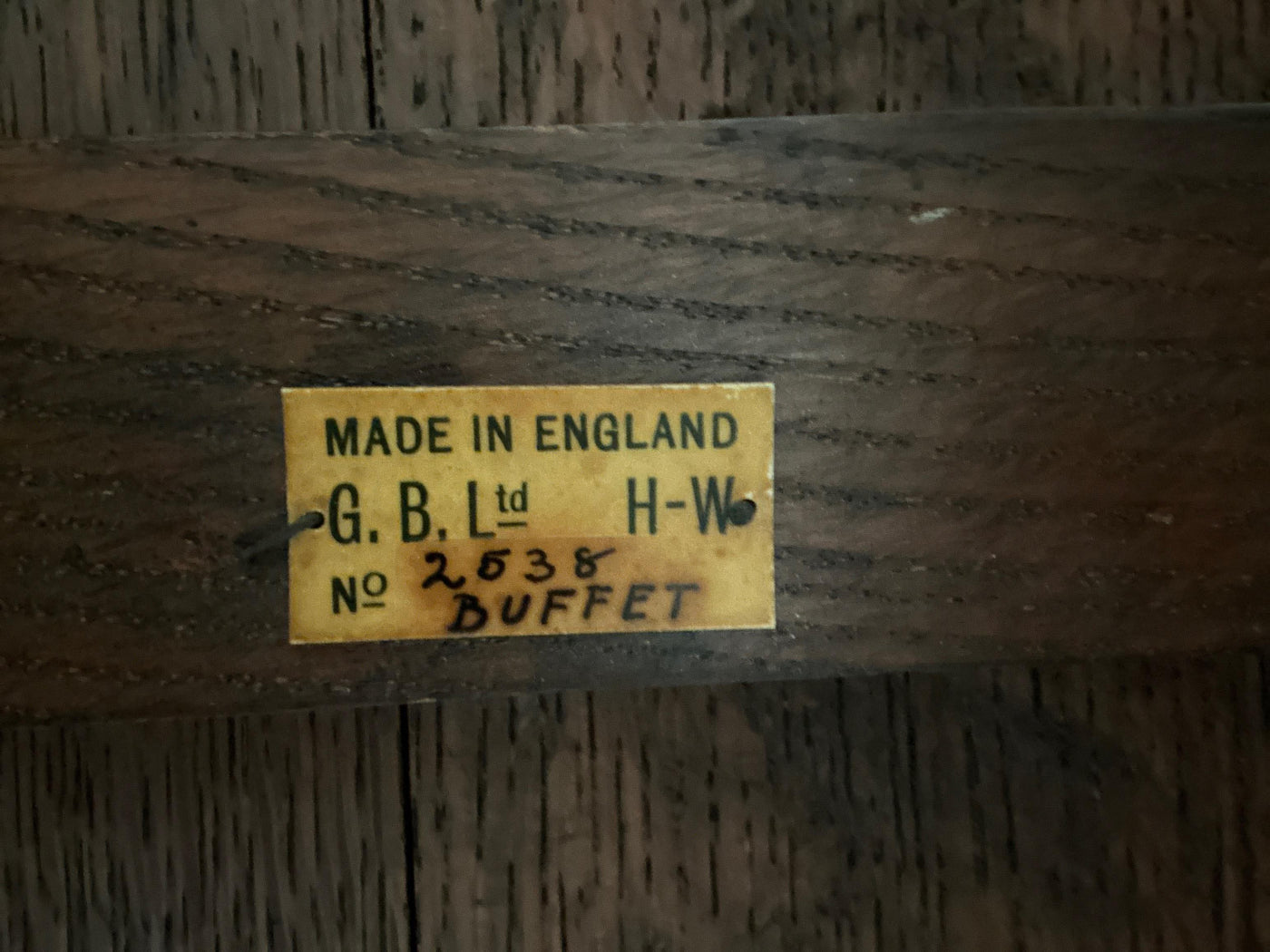 English Arts & Crafts Oak Buffet