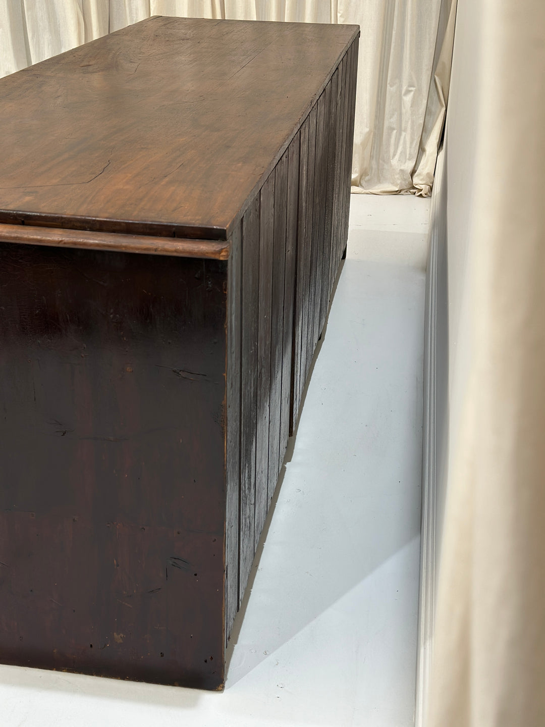 Large English Bank Of Drawers