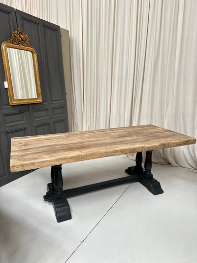 French Oak Pedestal Dining Table