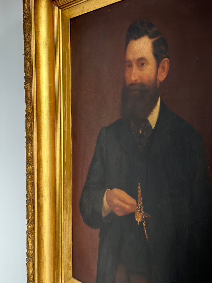 Was $6495 - C19th Oil Portrait Of A Gentleman