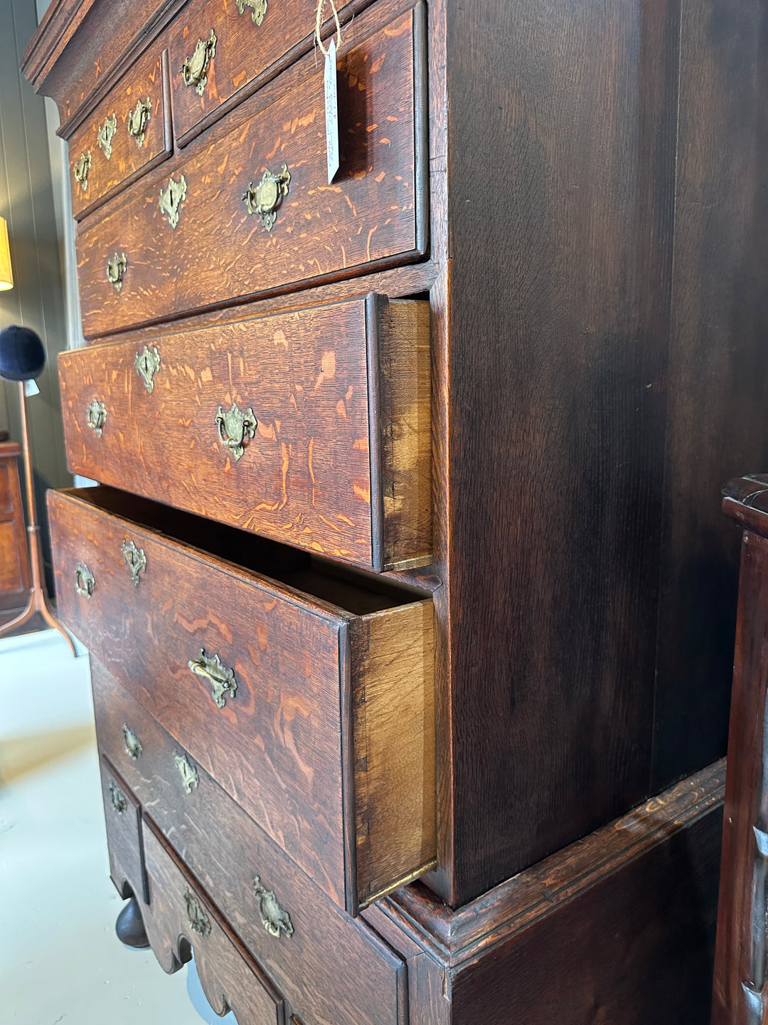 Early 18th Century English Oak Chest on Stand