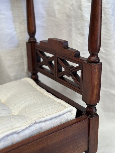 Antique Miniature Mahogany Bed