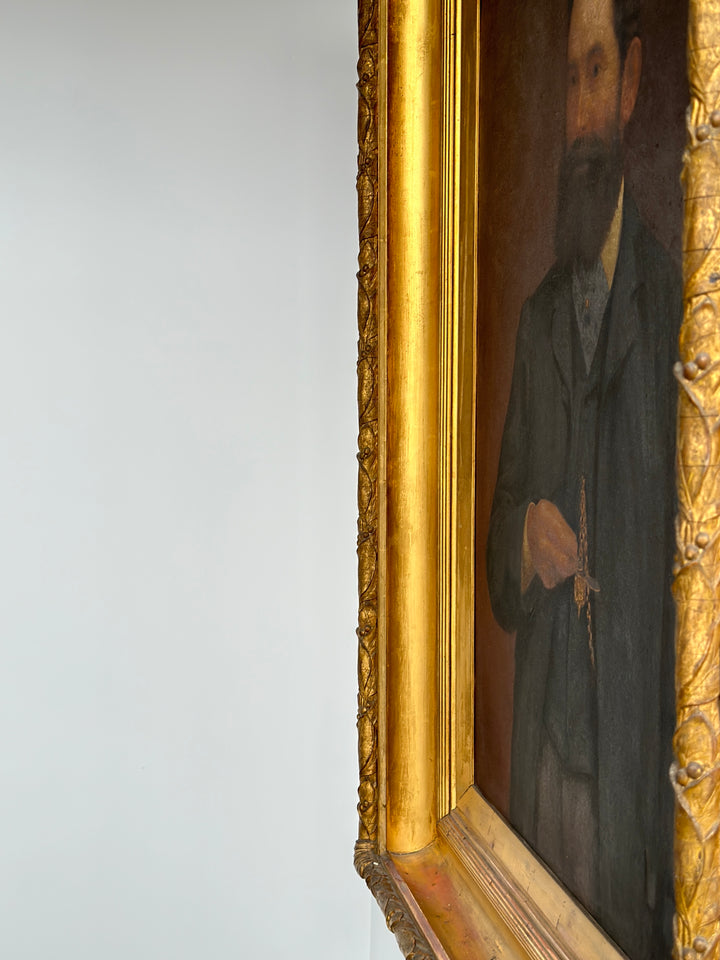 Was $6495 - C19th Oil Portrait Of A Gentleman