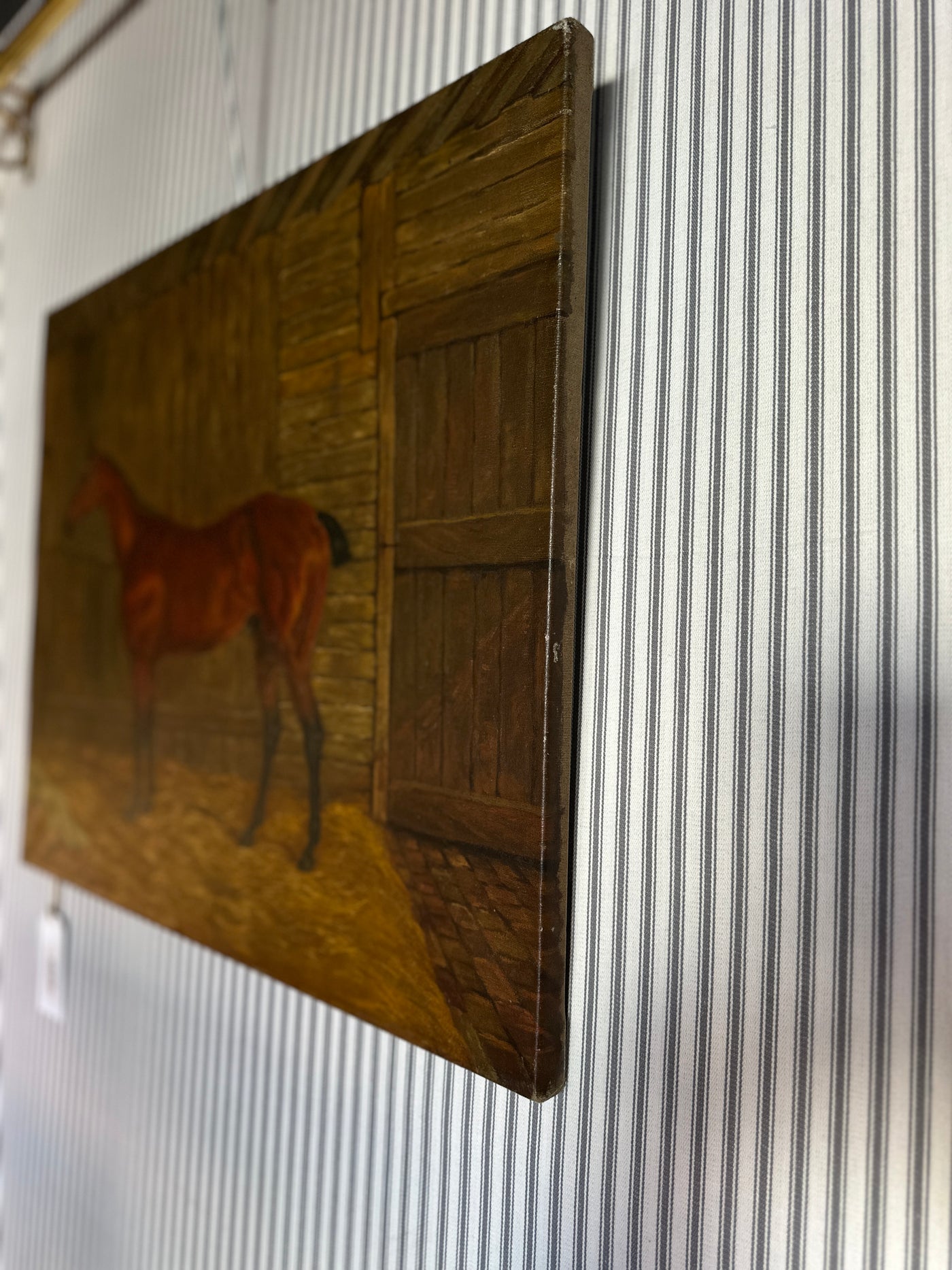 Antique Oil Painting Of Horse