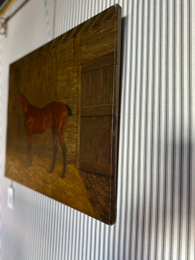 Antique Oil Painting Of Horse