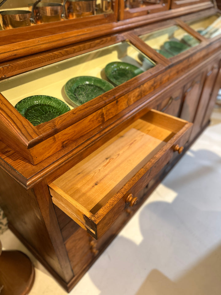 Victorian Pine Display Cabinet