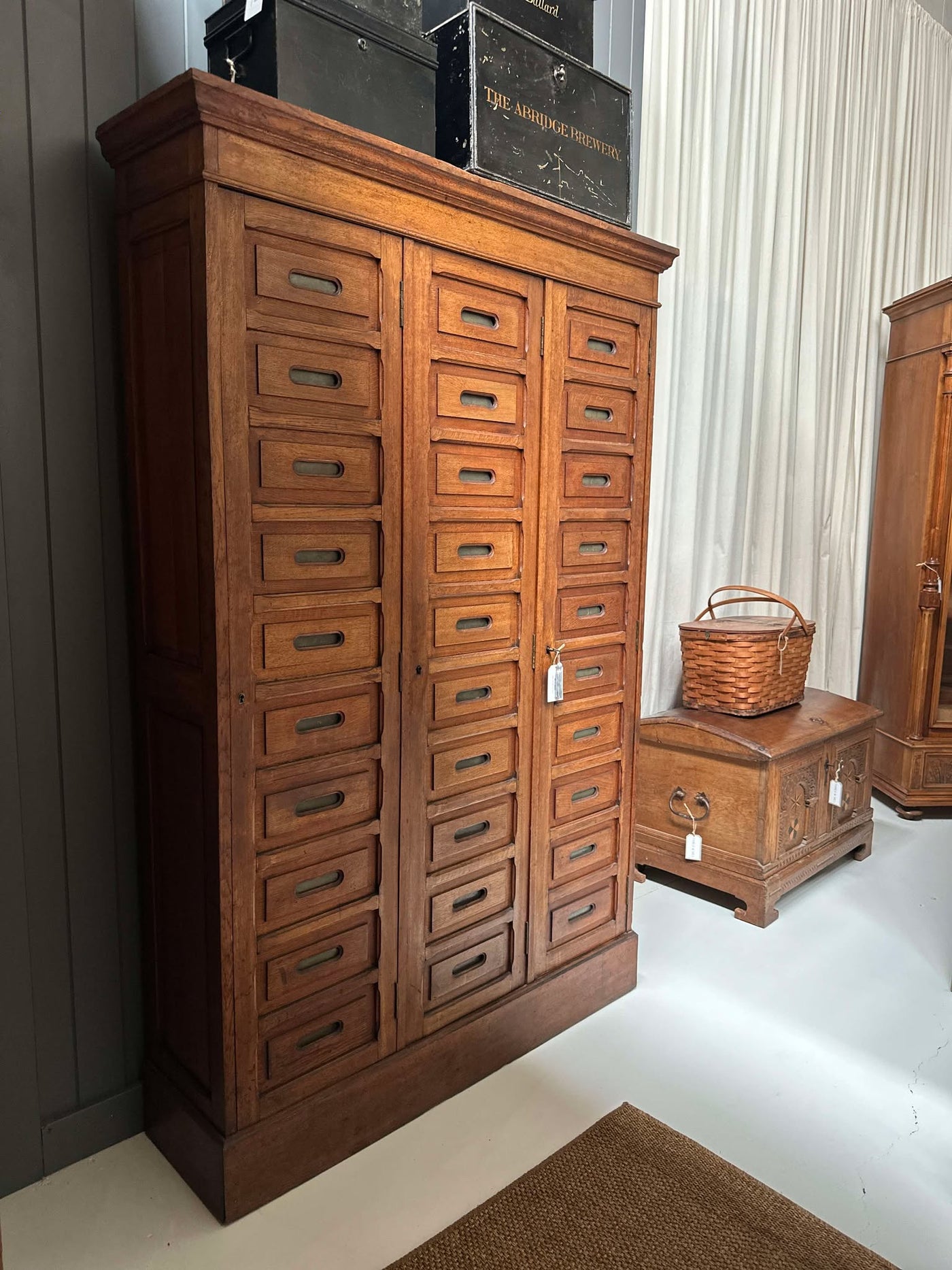 Vintage French Pigeonhole Cabinet