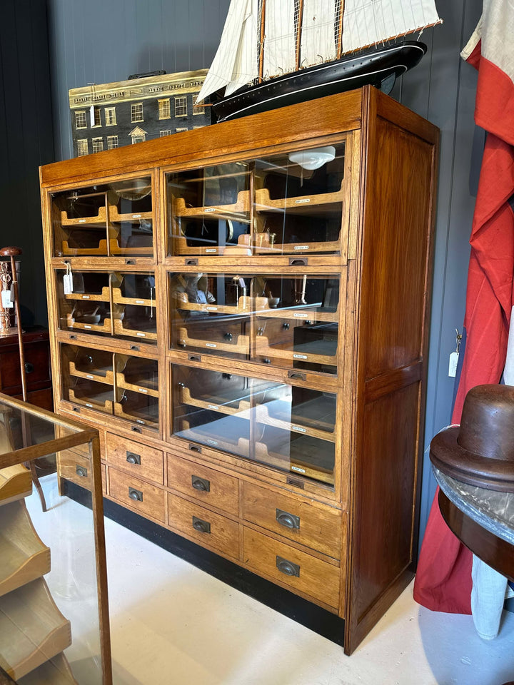 English Glazed Haberdashery Drawers