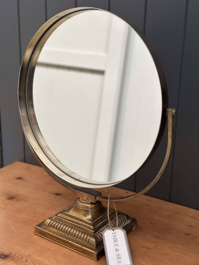 1950s Vintage Brass Vanity Mirror
