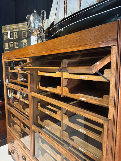 English Glazed Haberdashery Drawers