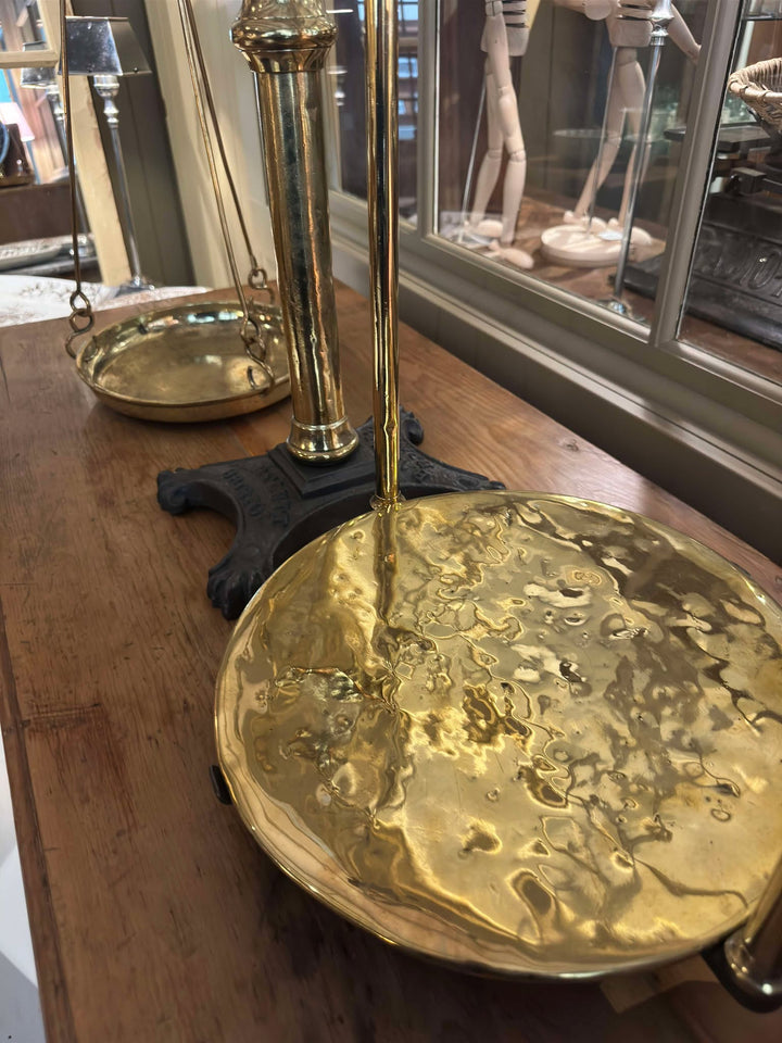 Large English Brass Cast Iron Scales