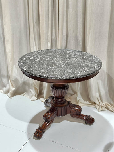C19th French Mahogany & Marble Gueridon