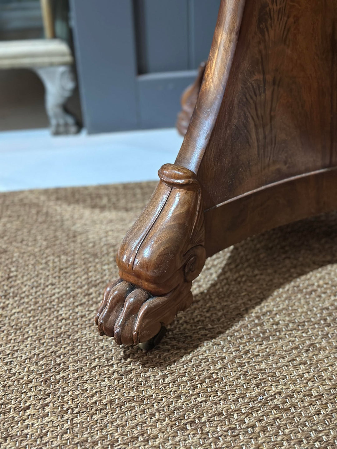 Antique French Walnut &amp; Marble Gueridon