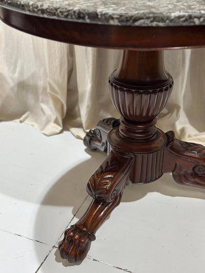 C19th French Mahogany & Marble Gueridon