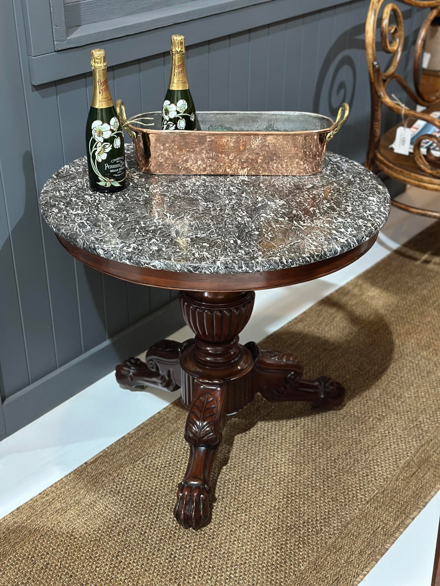 C19th French Mahogany & Marble Gueridon