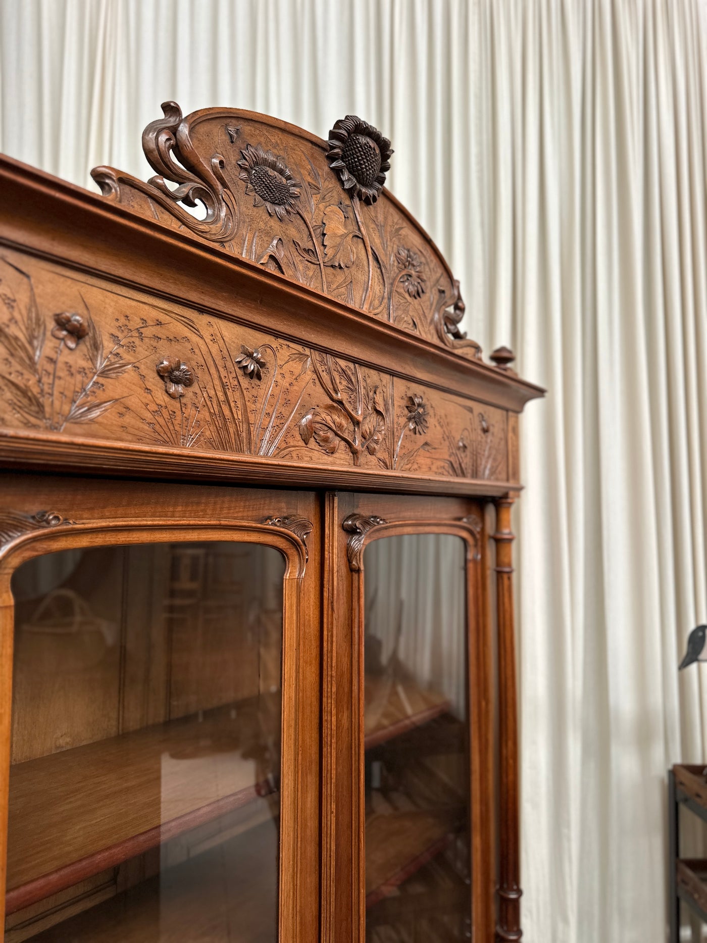 C1890 French Walnut Bibliotheque