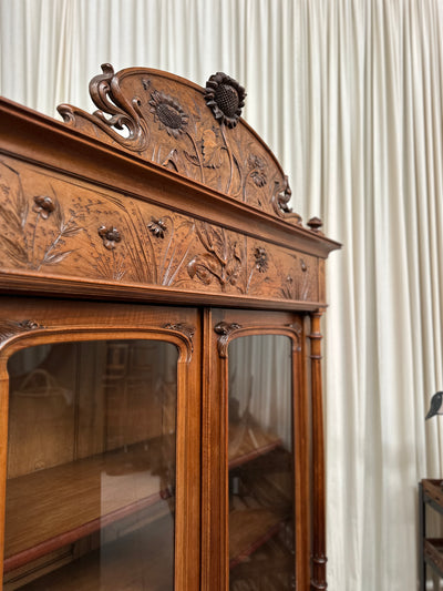C1890 French Walnut Bibliotheque
