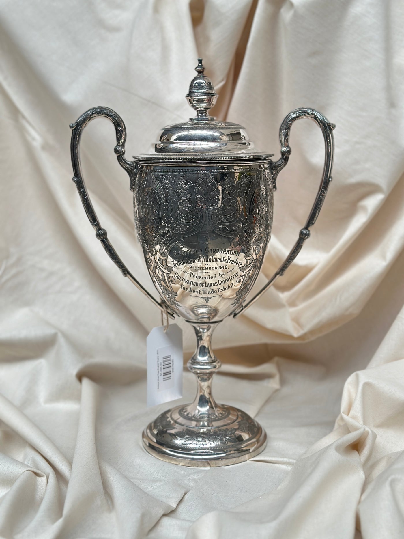 Antique Silver Plate English Trophy 1919