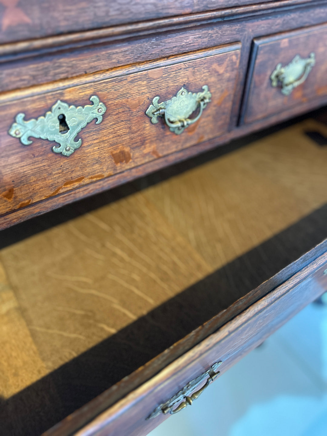 Early 18th Century English Oak Chest on Stand