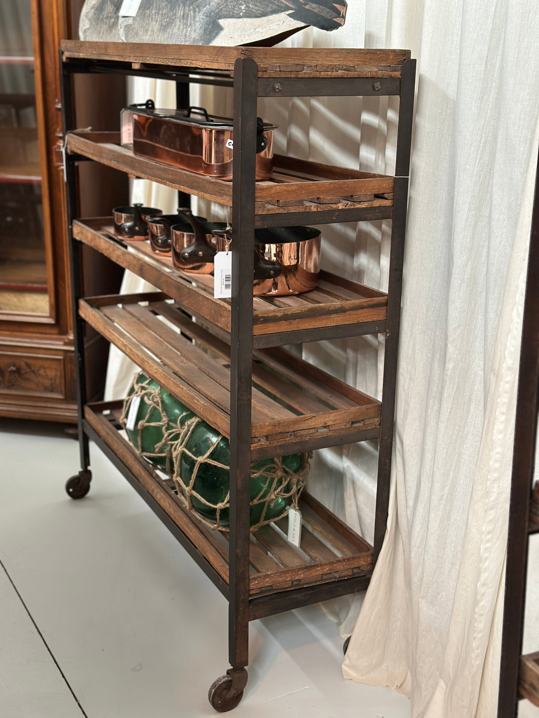 Vintage Cobblers Rack on Wheels