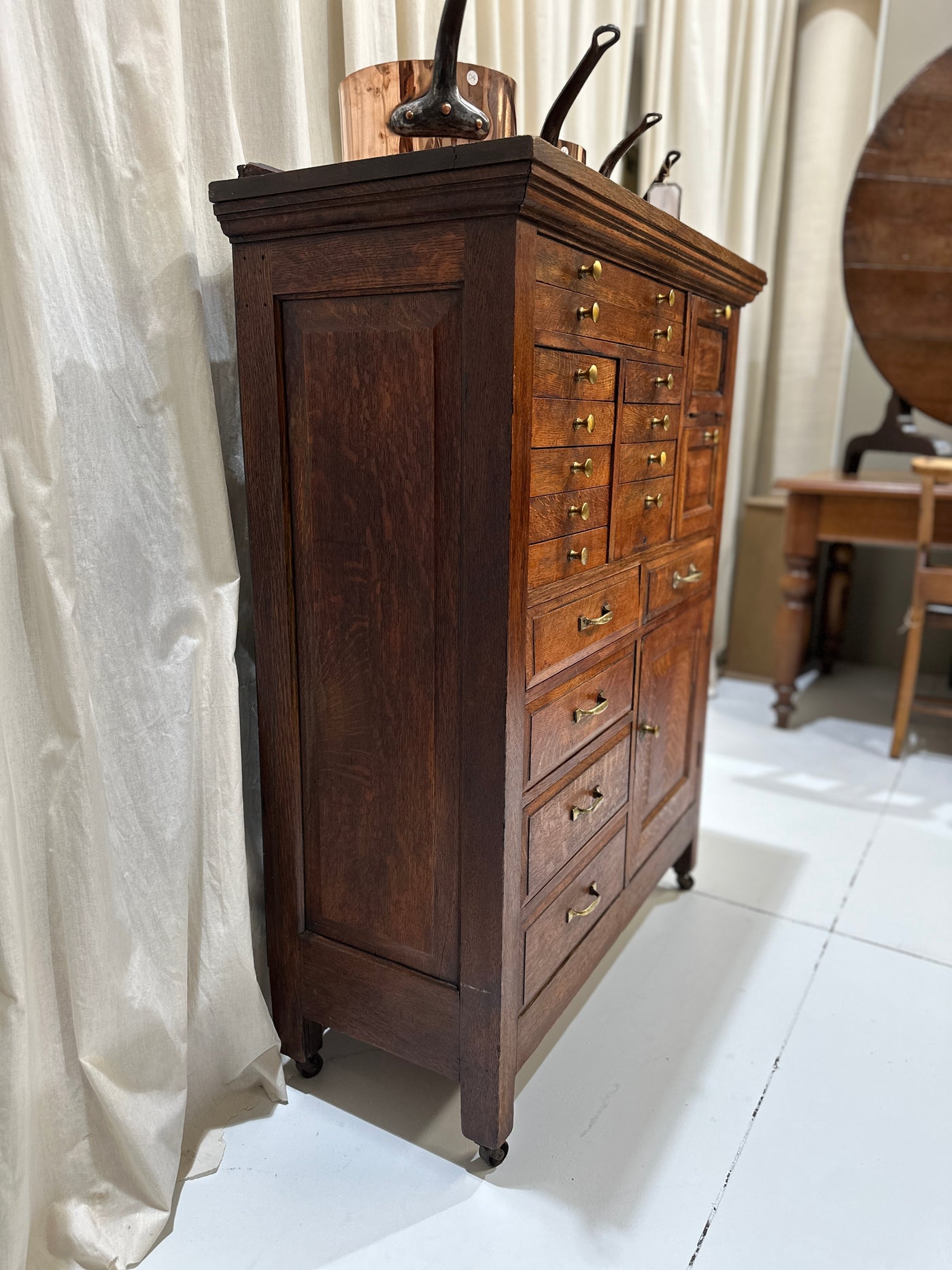 Antique American Oak Dental Cabinet