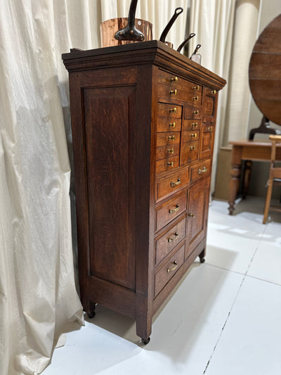Antique American Oak Dental Cabinet
