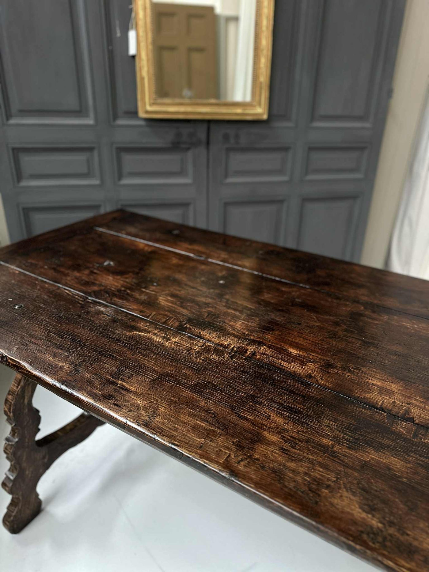 Antique Spanish Oak Dining Table