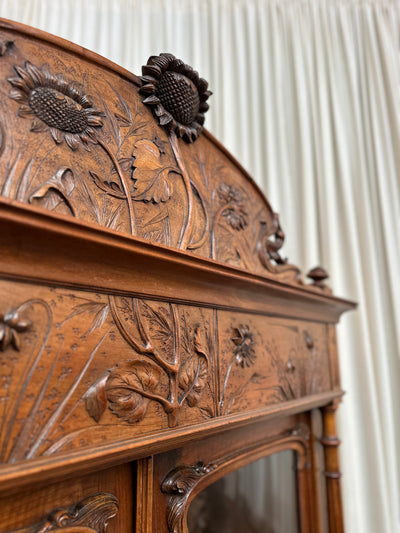C1890 French Walnut Bibliotheque