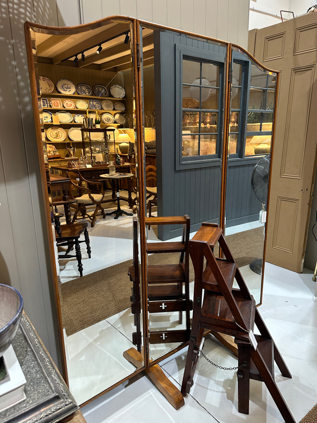 1930s Trifold Full Length Mirror