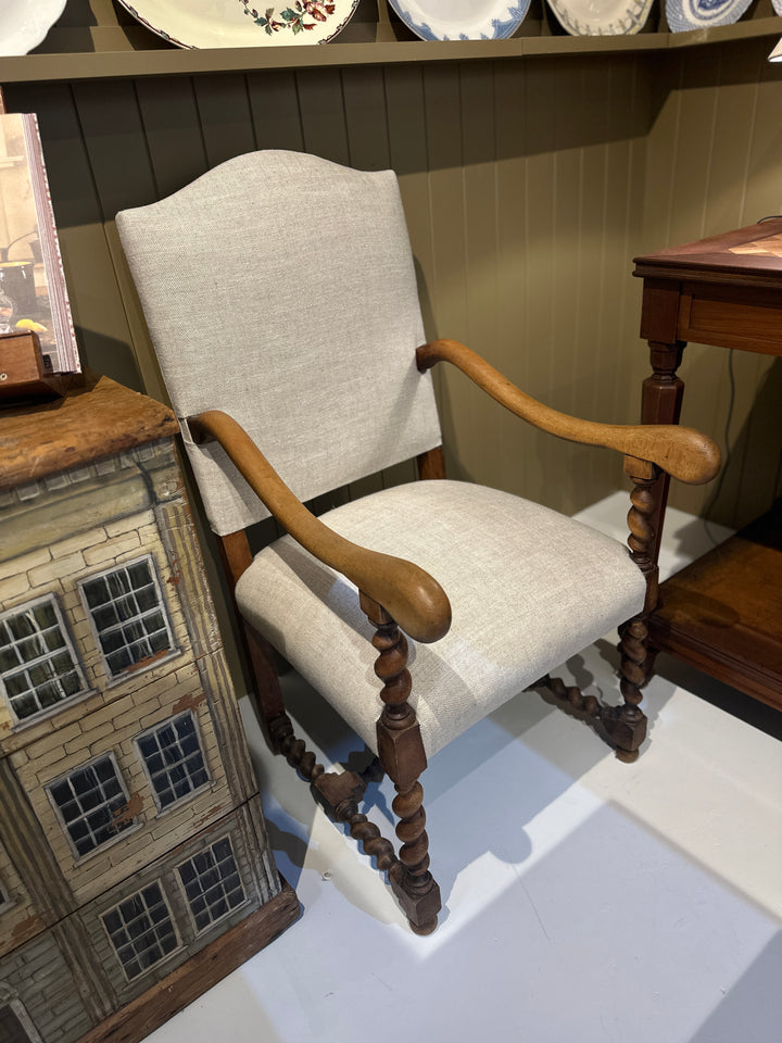 Pair of French Oak Louis XIII Armchairs