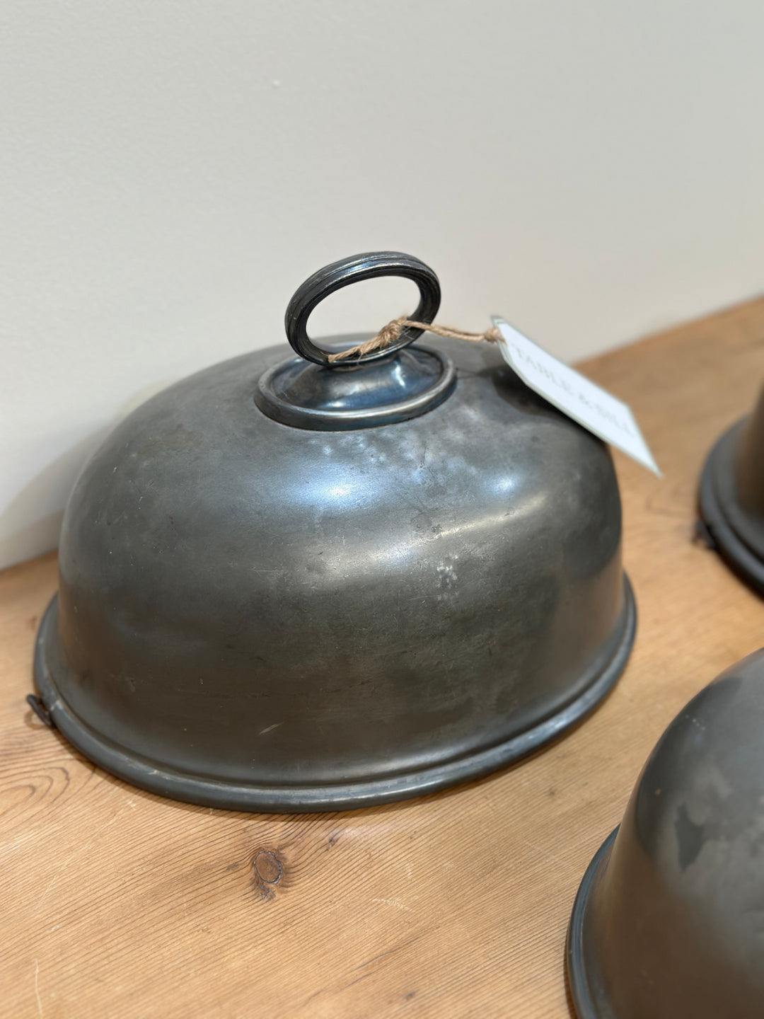 Antique English Pewter Food Domes