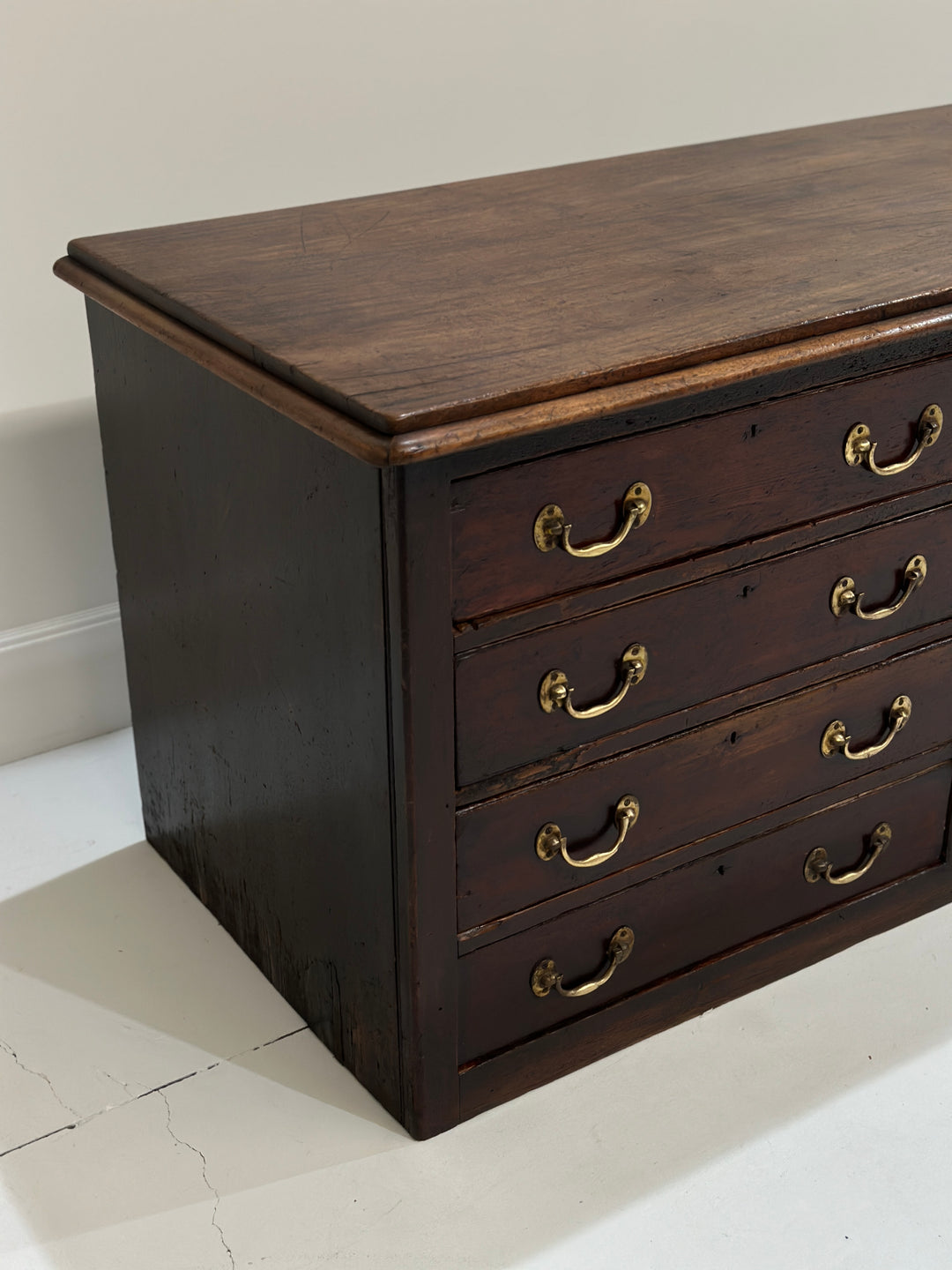 Large English Bank Of Drawers
