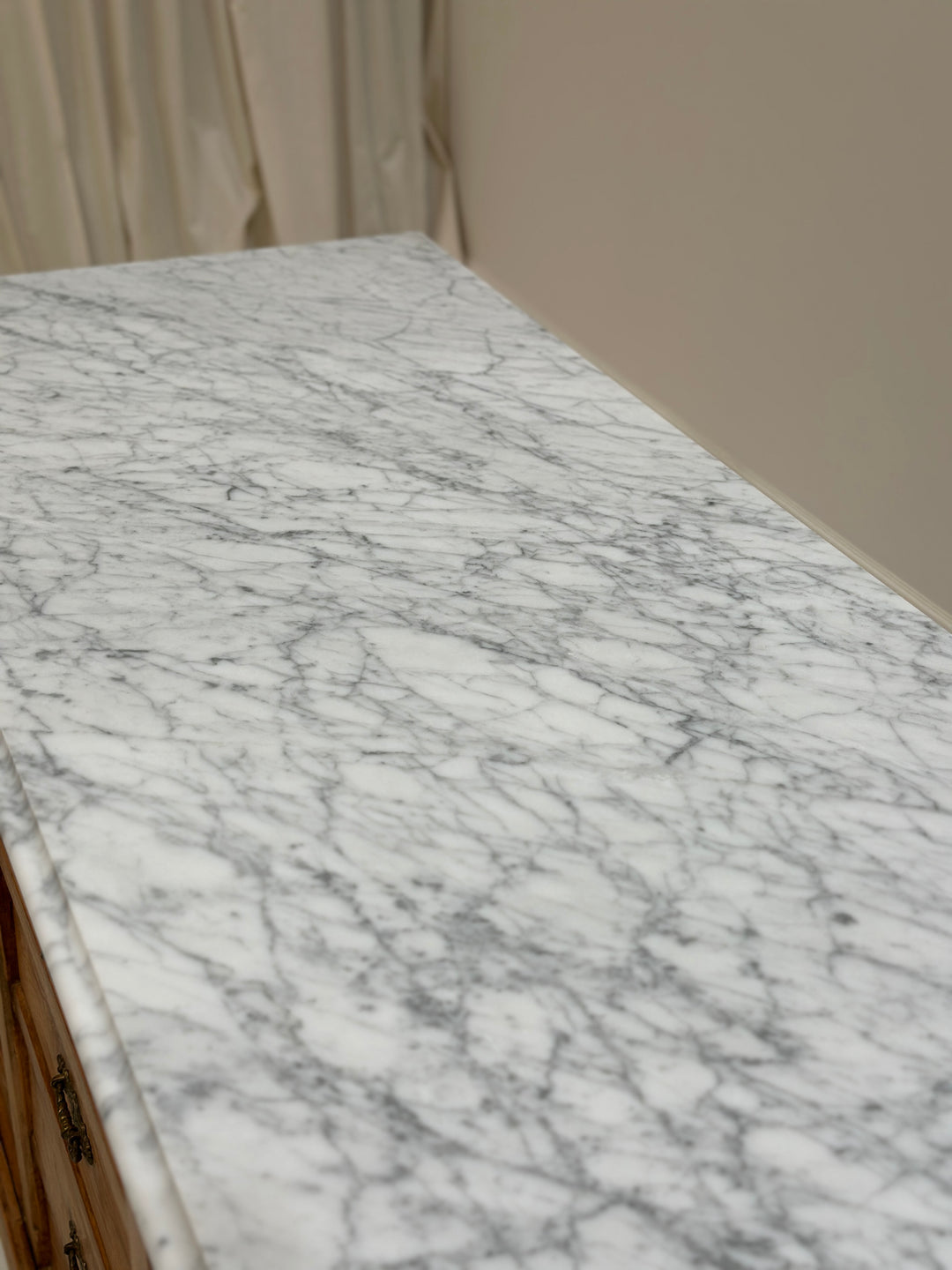 Antique French Buffet with Carrara Marble Top