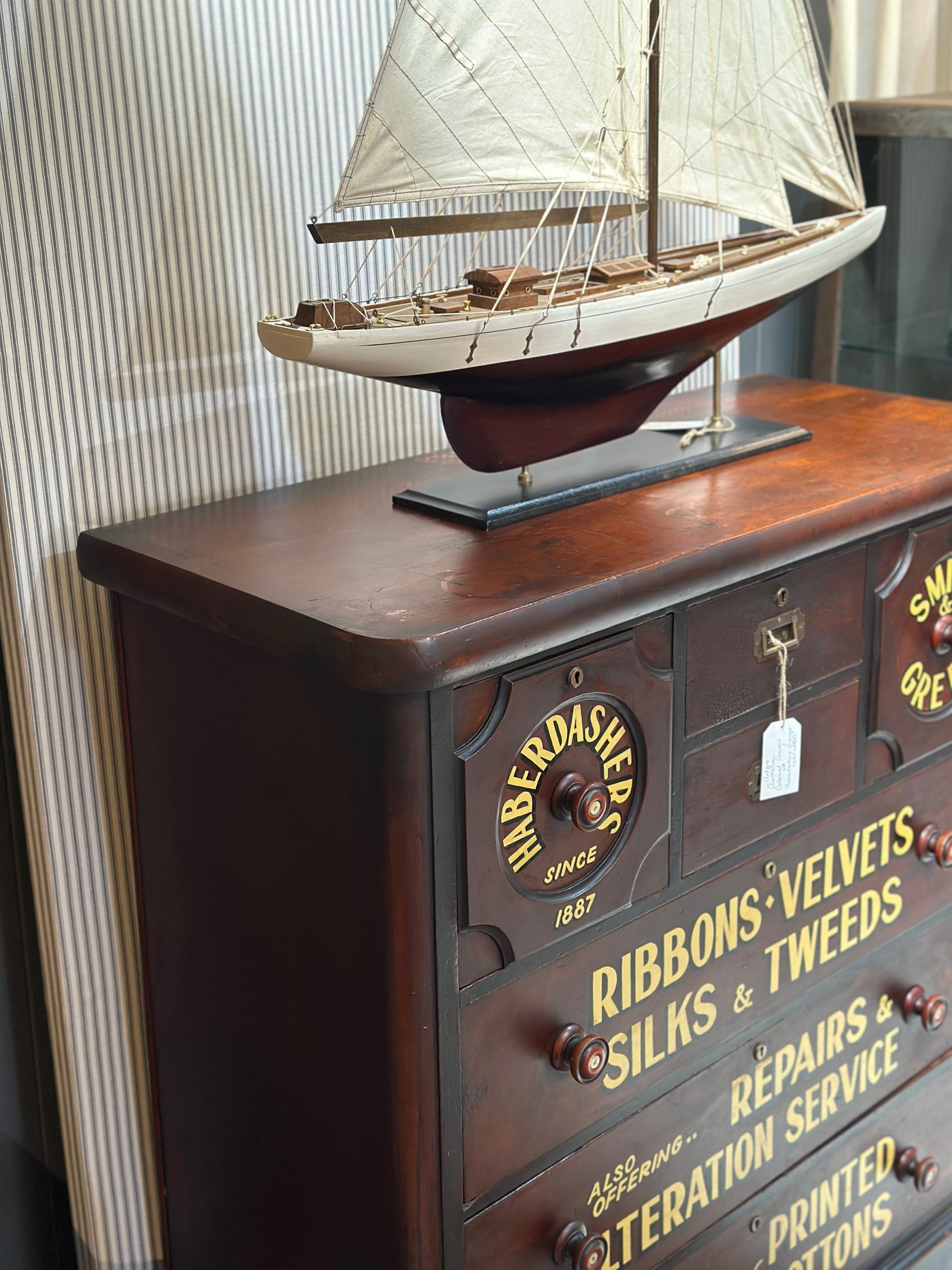 Australian Colonial Drawers with Haberdashery Signage