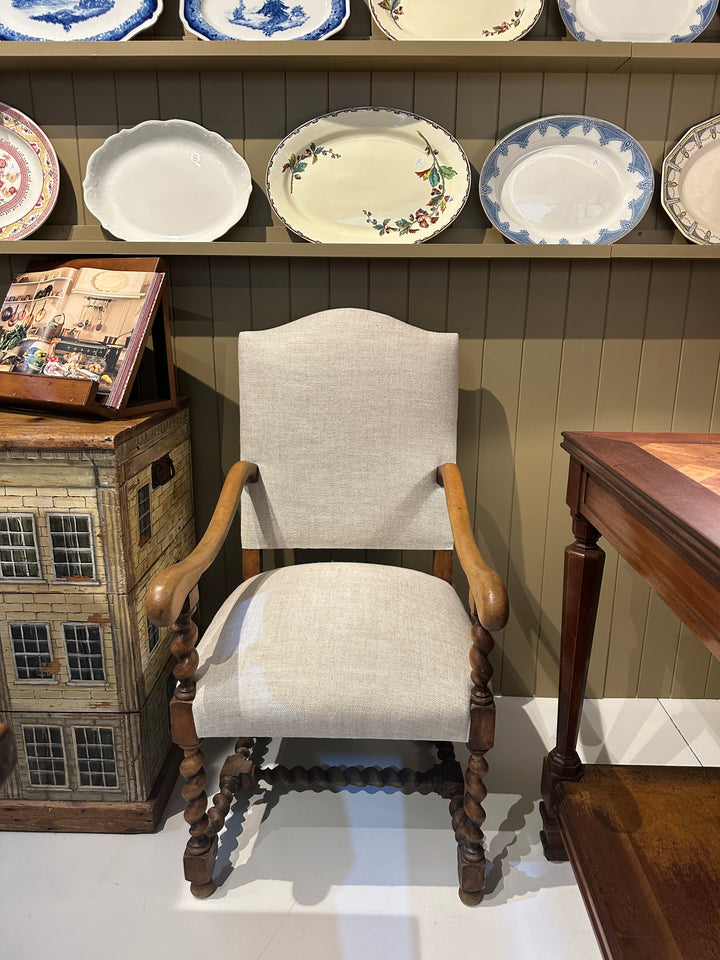 Pair of French Oak Louis XIII Armchairs