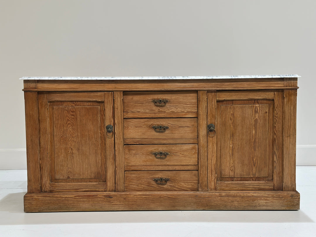 Antique French Buffet with Carrara Marble Top
