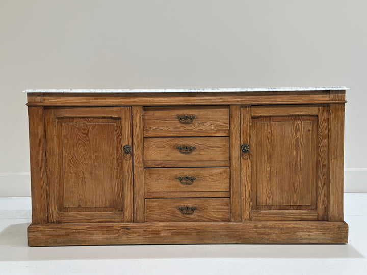 Antique French Buffet with Carrara Marble Top